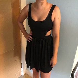 Black cut out dress